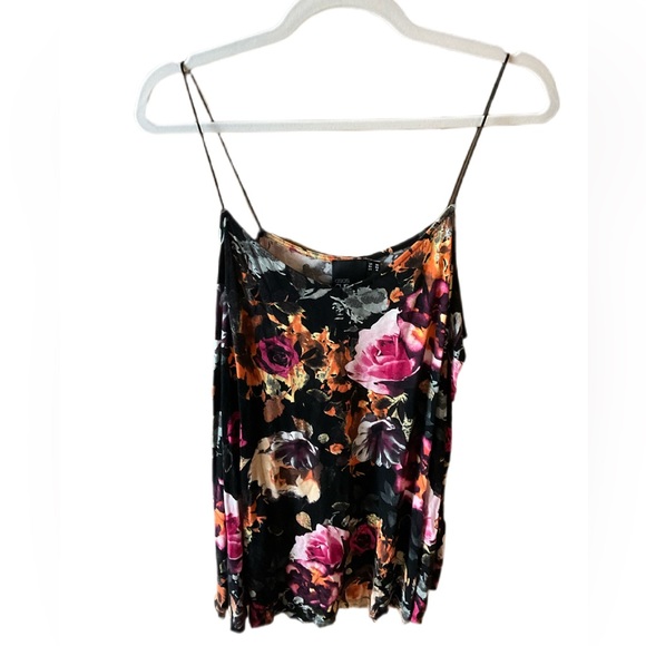 ASOS Black Floral Cami Tank with Spaghetti Straps - Picture 1 of 5
